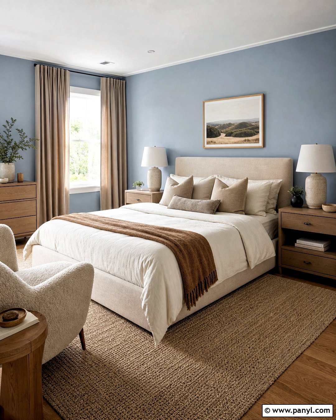 Powder Blue Bedroom With Beige Accents - 20 powder blue bedroom ideas