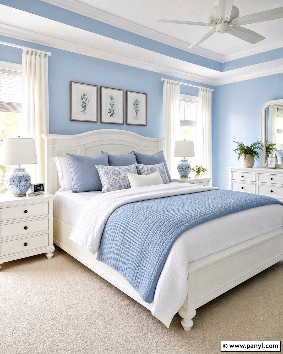 Powder Blue Bedroom With White Furniture - 20 powder blue bedroom ideas