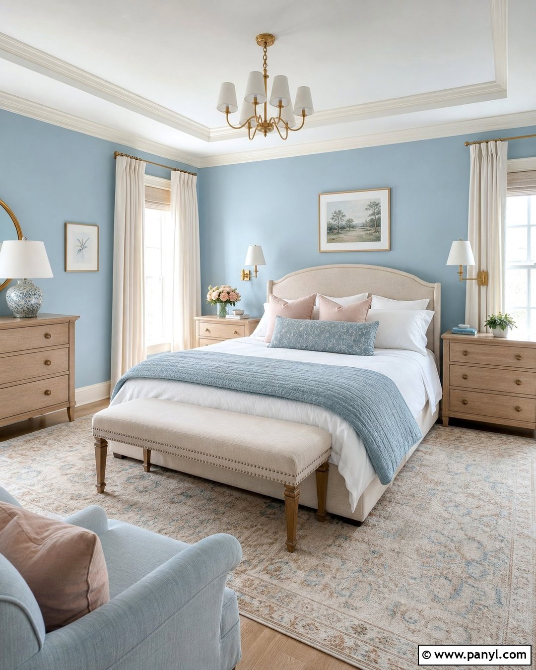 Powder Blue Bedroom - 30 blue wall colors bedroom ideas