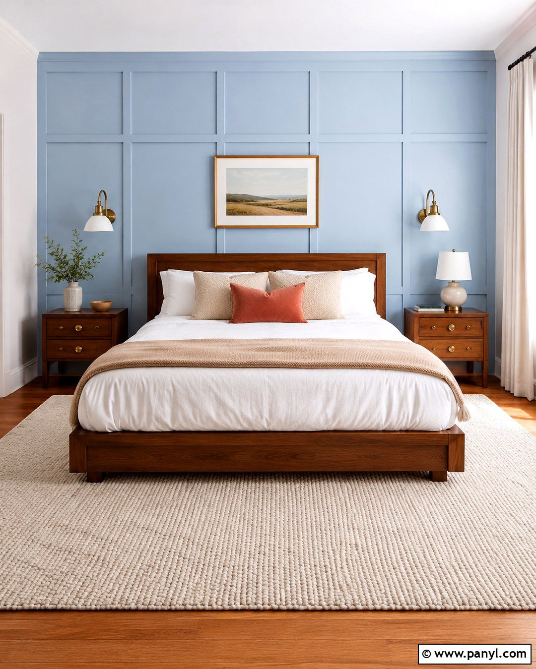 Powder Blue Board And Batten Wall - 20 Powder Blue Accent Wall Ideas