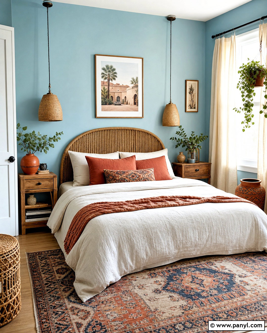 Powder Blue Boho Bedroom - 20 powder blue room ideas