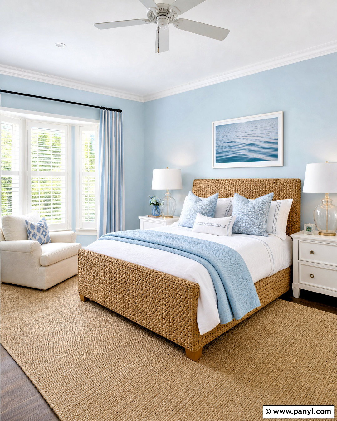 Powder Blue Coastal Bedroom - 20 powder blue room ideas