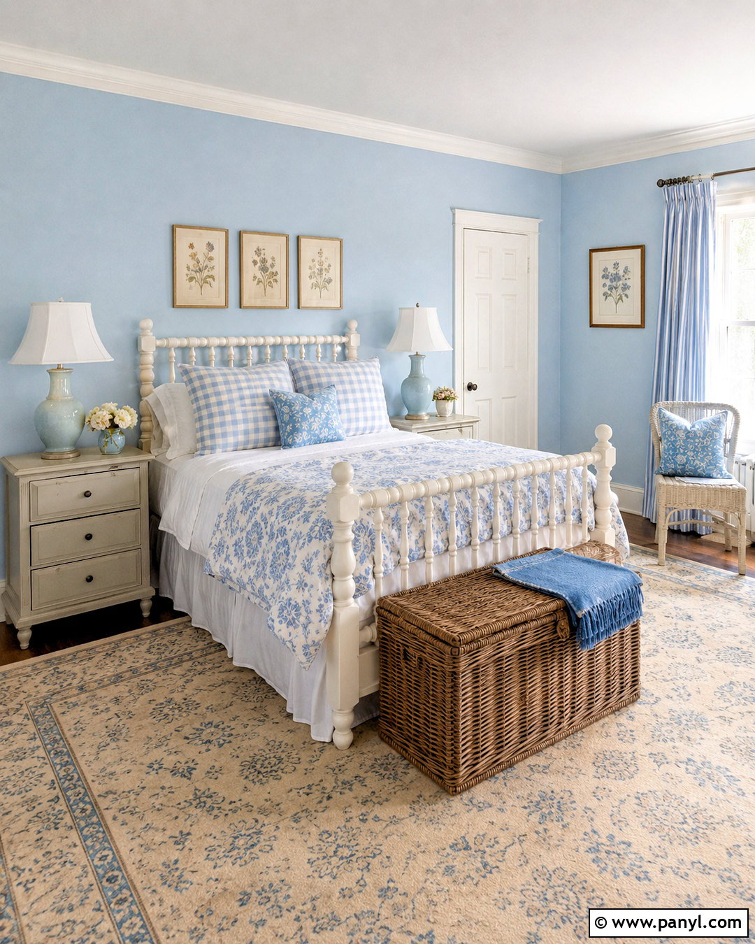 Powder Blue Cottage Bedroom - 20 blue color bedroom ideas
