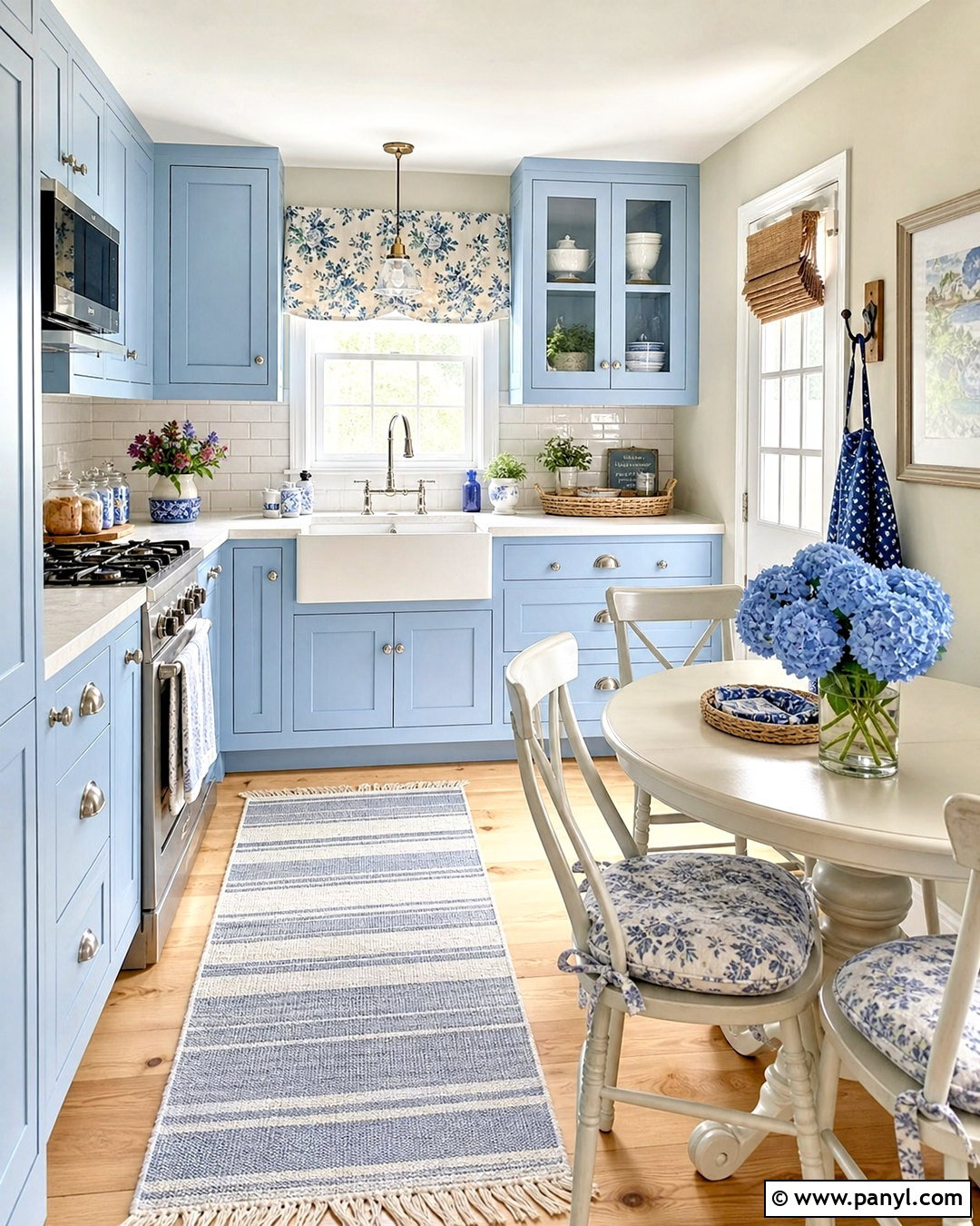 Powder Blue Cottage Kitchen - 20 small blue kitchen ideas