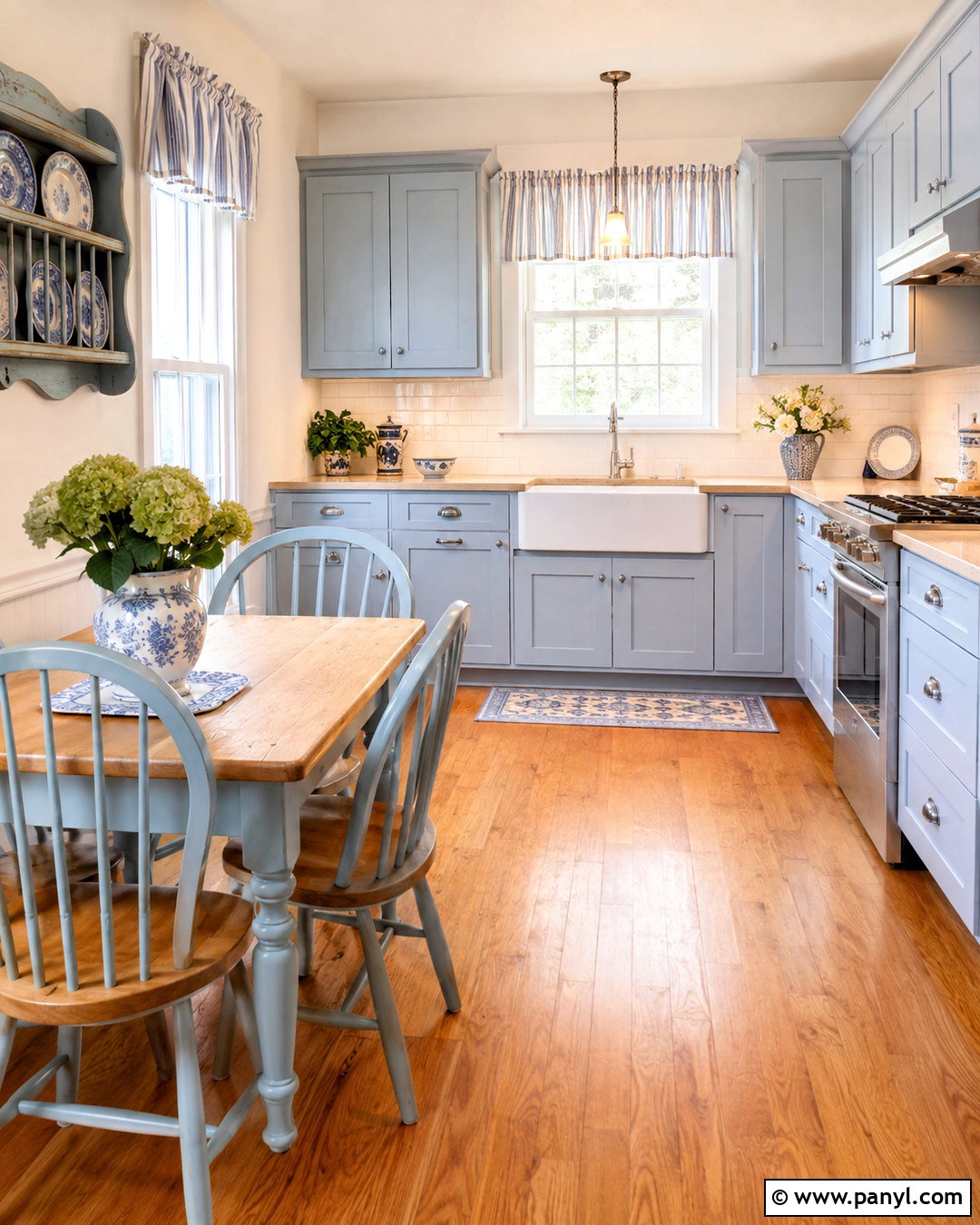 Powder Blue Country Kitchen - 20 country kitchen colors