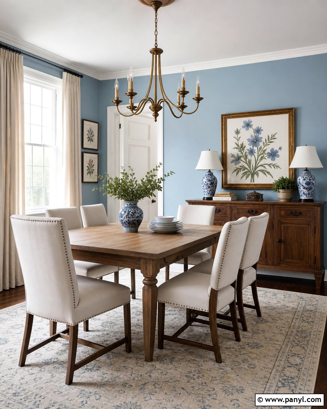 Powder Blue Dining Room Walls - 50 blue walls