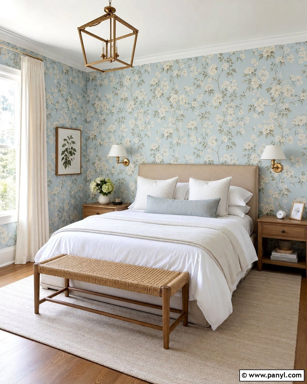 Powder Blue Floral Wallpaper - 40 Wallpaper Colour Ideas
