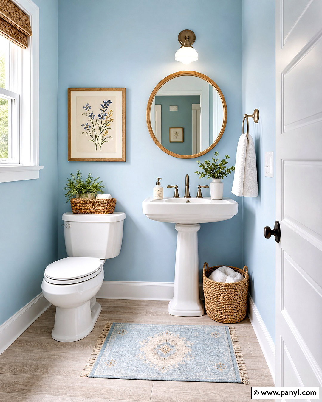 Powder Blue Half Bathroom - 20 blue half bathroom ideas