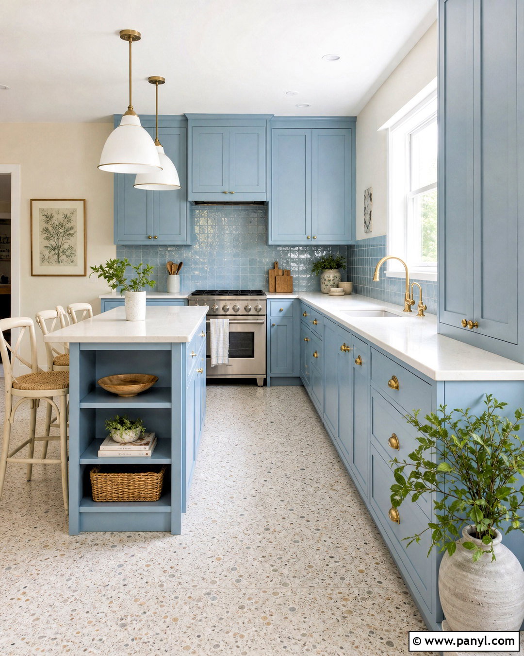 Powder Blue Kitchen - 20 blue kitchen interior ideas