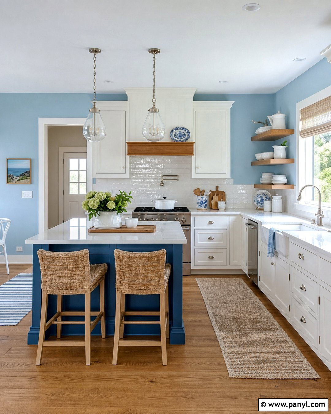 Powder Blue Kitchen Wall Colour - 45 kitchen wall colour ideas