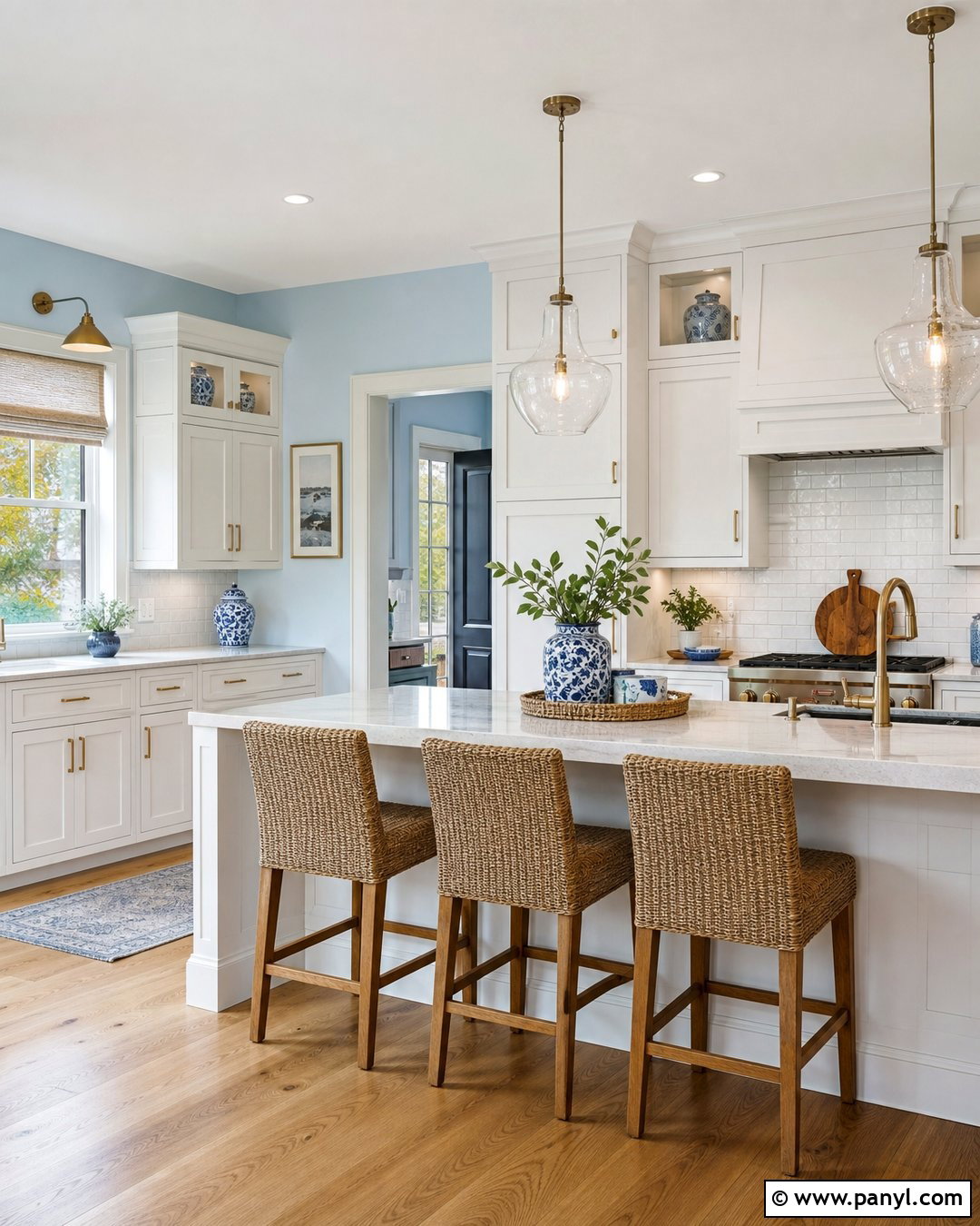 Powder Blue Kitchen Walls - 35 Blue Painted Walls