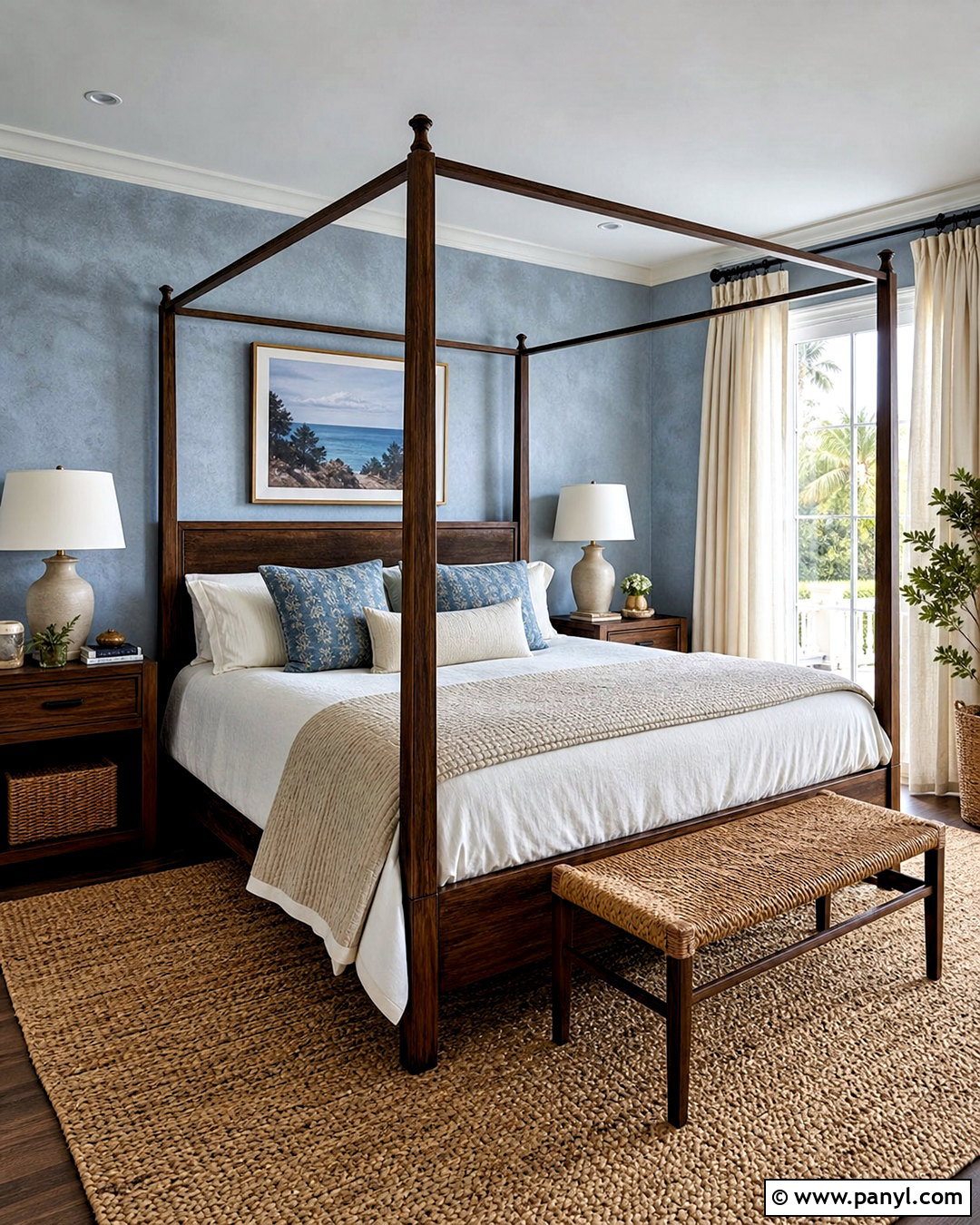 Powder Blue Limewash Bedroom - 20 limewash colors