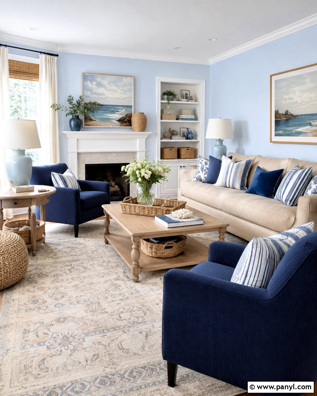Powder Blue Living Room - 20 living room pastel colors