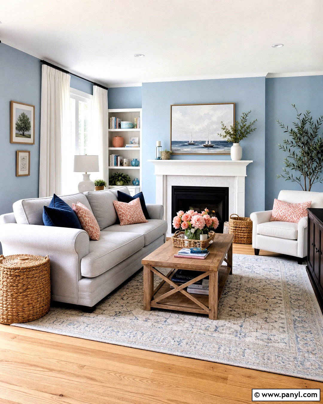 Powder Blue Living Room Accent Wall - 20 living room accent wall color ideas