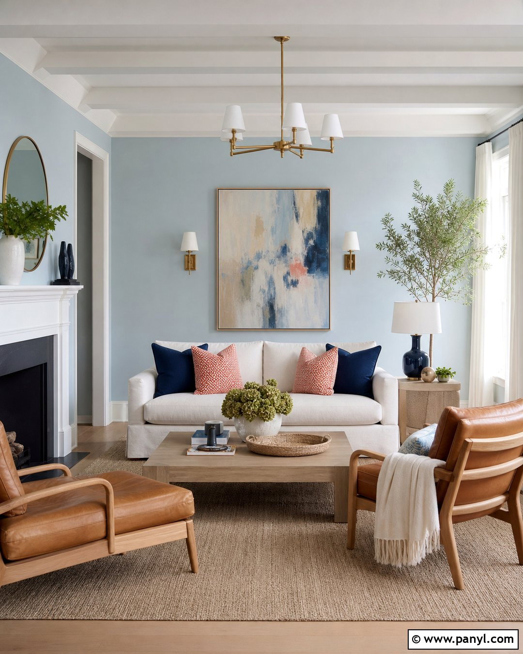 Powder Blue Living Room Wall Color - 30 Interior Wall Colors Living Room Ideas