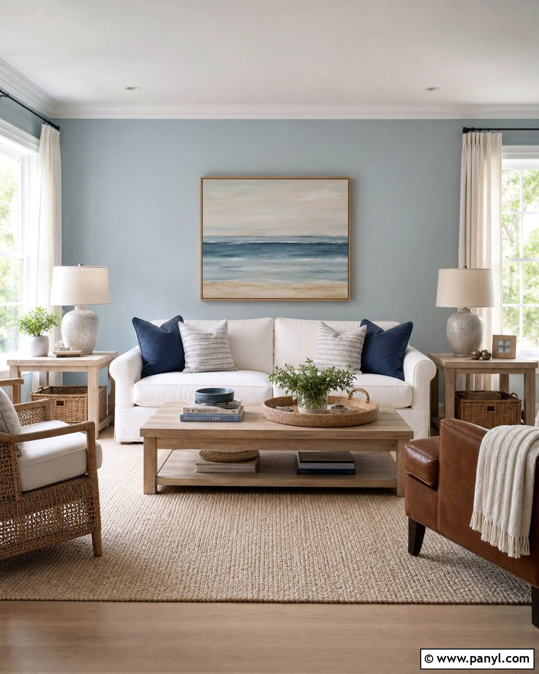 Powder Blue Living Room Wall Color - 30 house wall color ideas