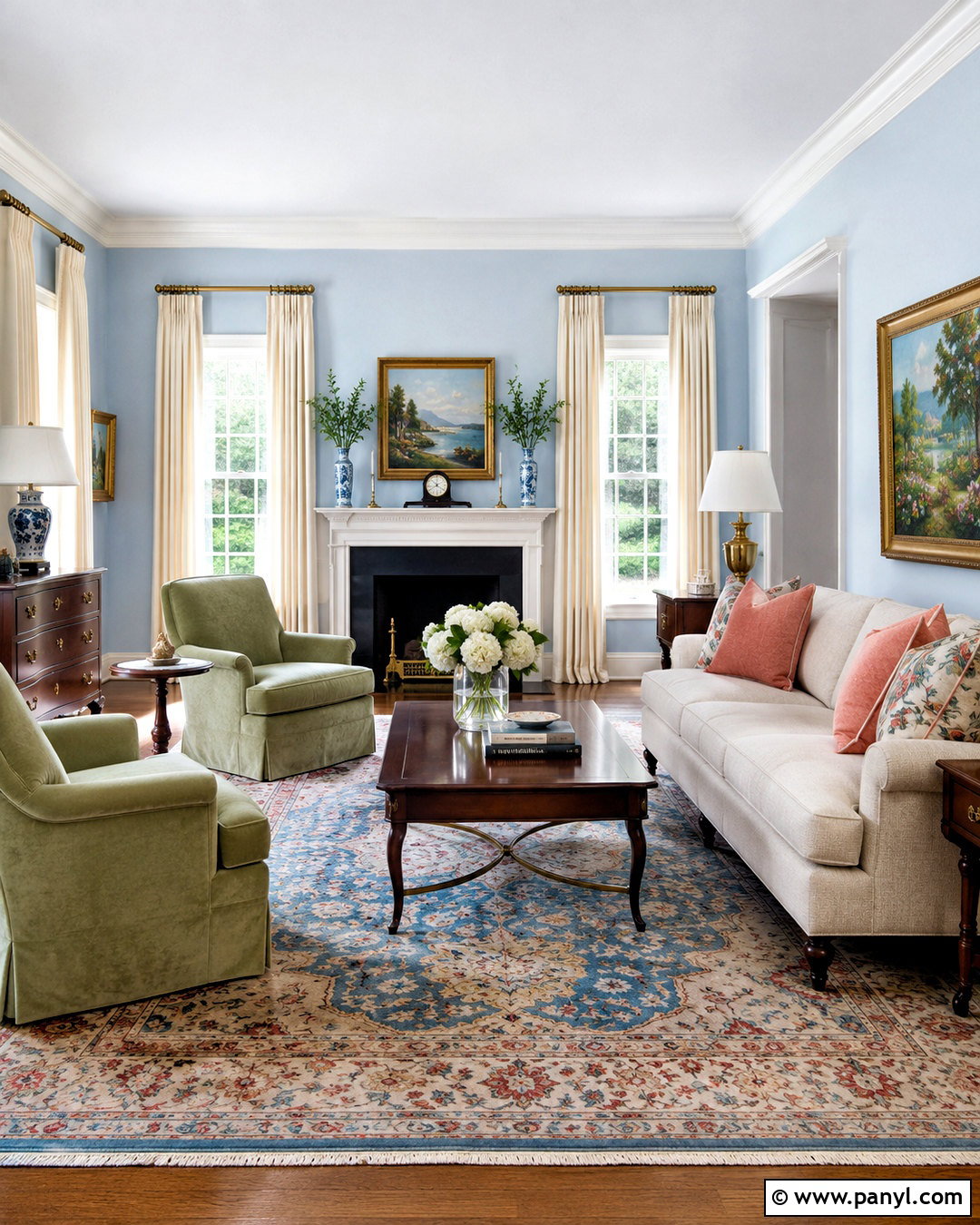 Powder Blue Living Room Walls - 20 light wall colors for living room ideas