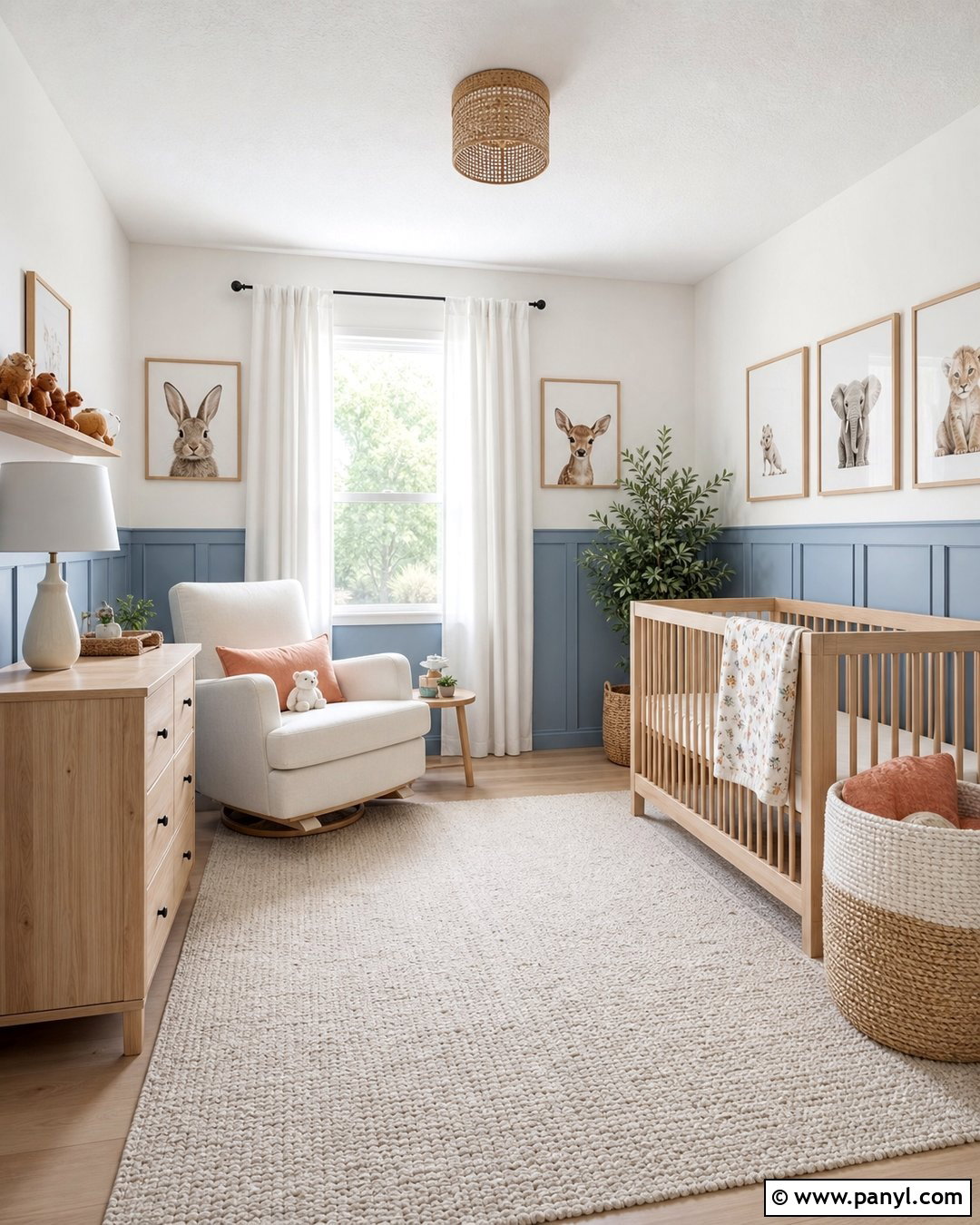 Powder Blue Lower Half Wall - 20 Lower Half Wall Painted Ideas