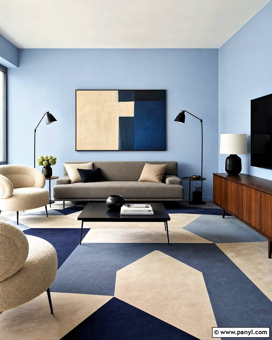 Powder Blue Modern Living Room - 20 powder blue room ideas