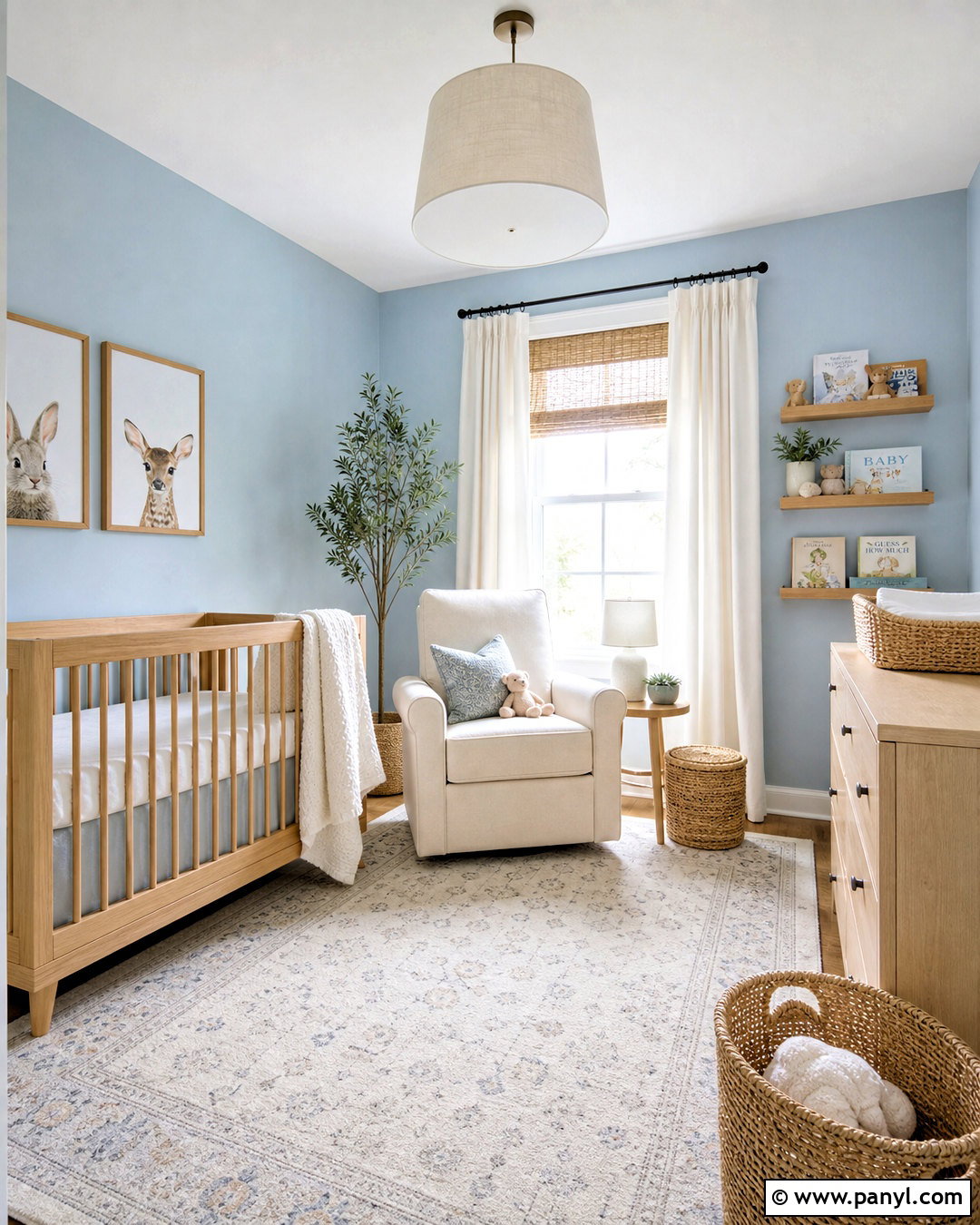 Powder Blue Nursery With Natural Accents - 20 powder blue room ideas