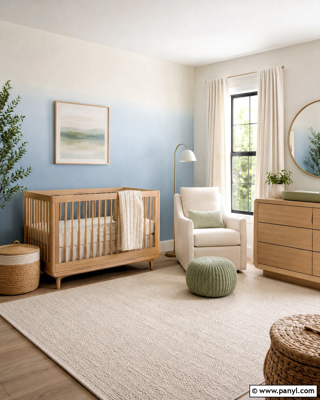 Powder Blue Ombre Wallpaper Nursery - 20 blue ombre wallpaper ideas