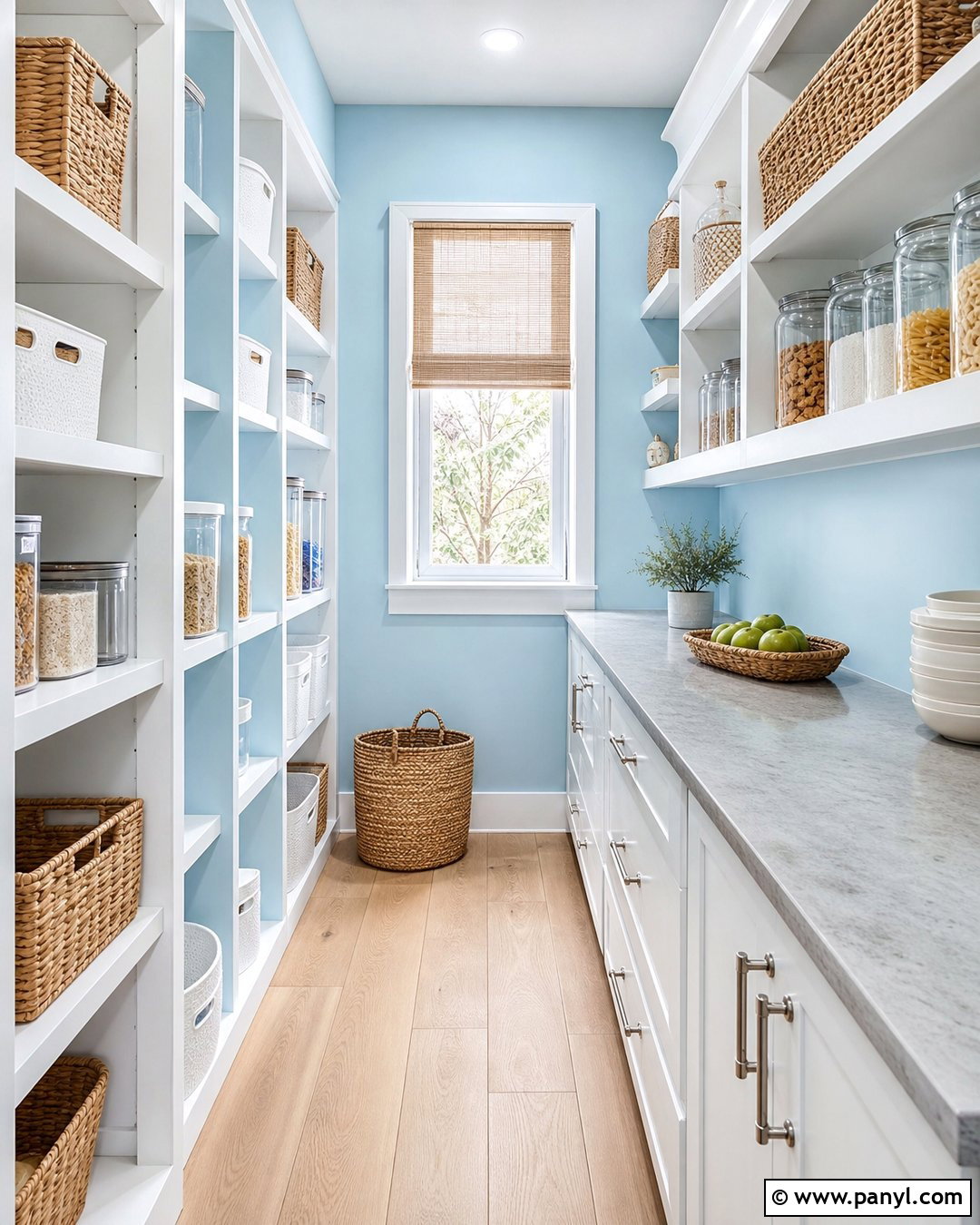 Powder Blue Pantry Walls - 25 Pantry Wall Colors
