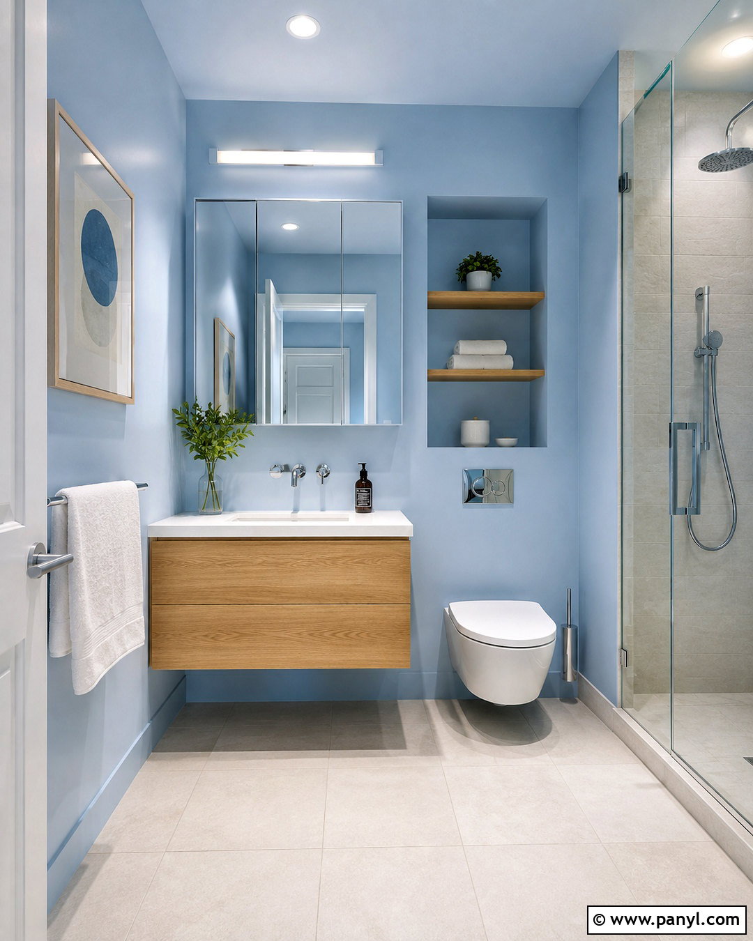 Powder Blue Small Bathroom - 20 modern blue bathroom ideas