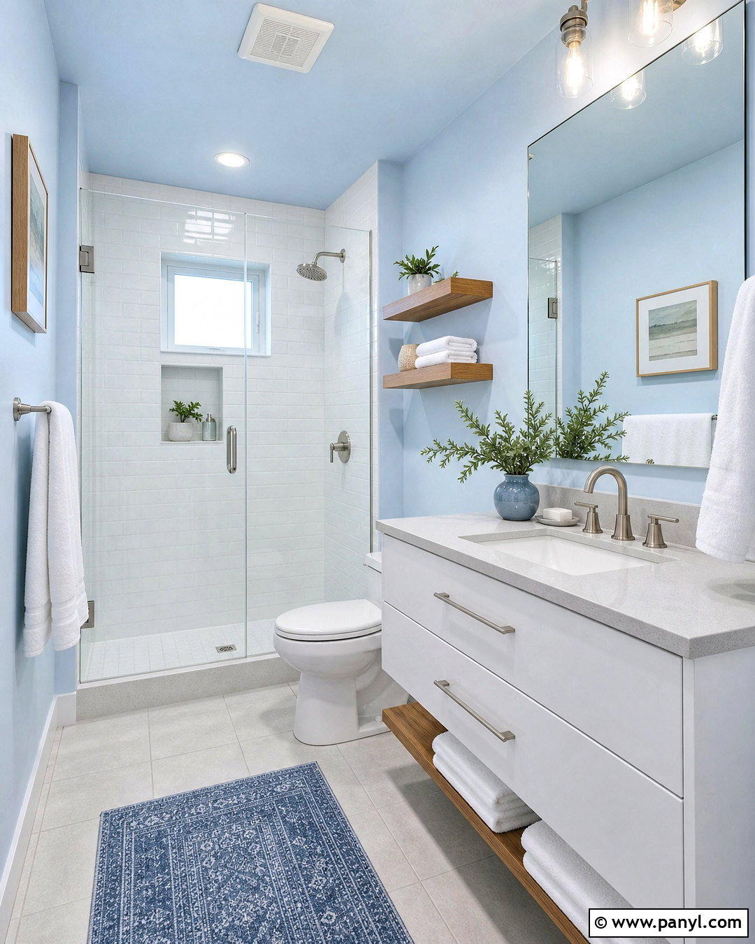 Powder Blue Small Bathroom - 20 small bathroom colours