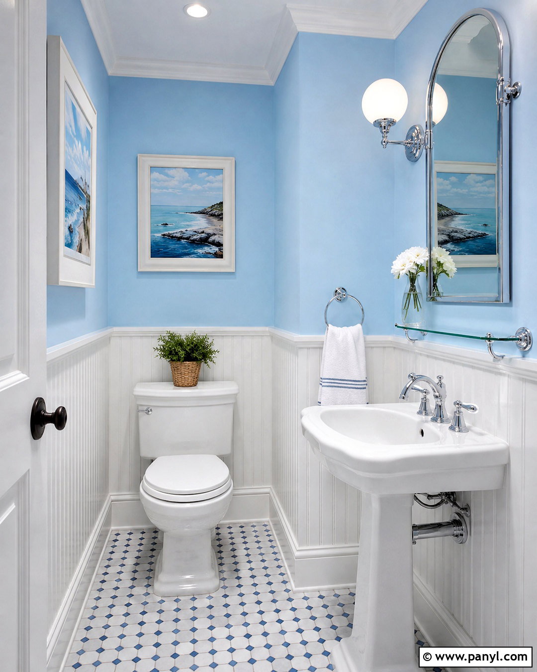 Powder Blue Small Bathroom Walls - 35 small bathroom wall colors