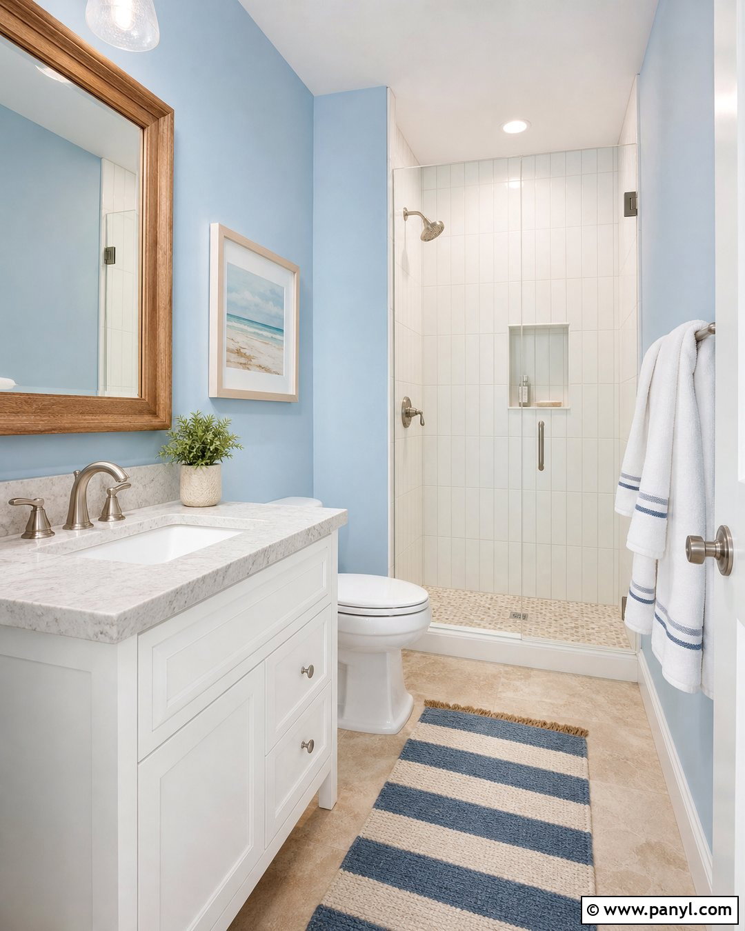 Powder Blue Small Bathroom Walls - 25 Small Bathroom Wall Color Ideas