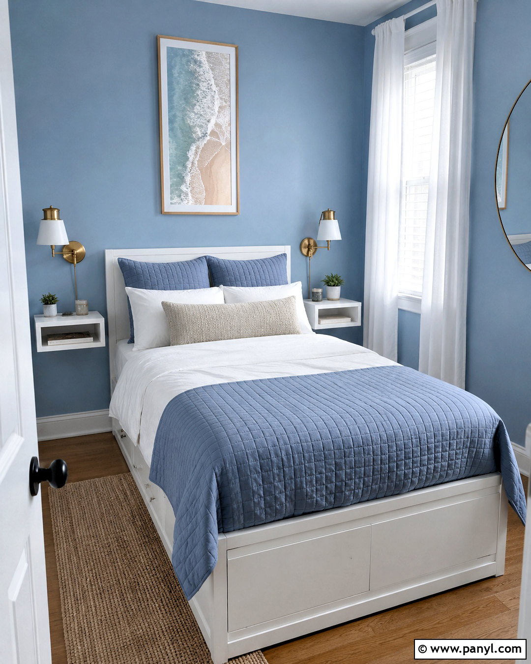 Powder Blue Small Bedroom - 20 blue wall room ideas bedrooms
