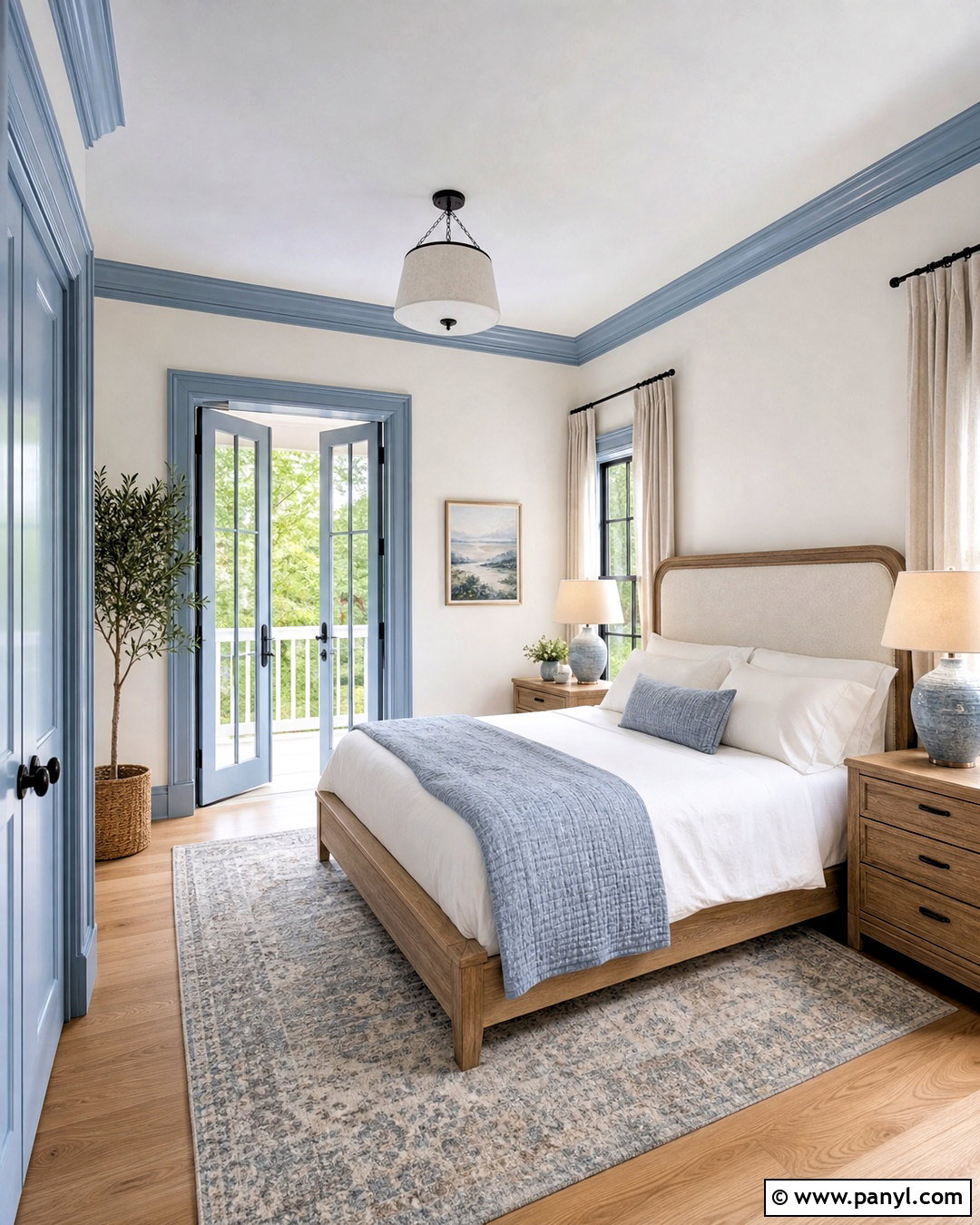 Powder Blue Trim Bedroom - 20 blue trim interior ideas
