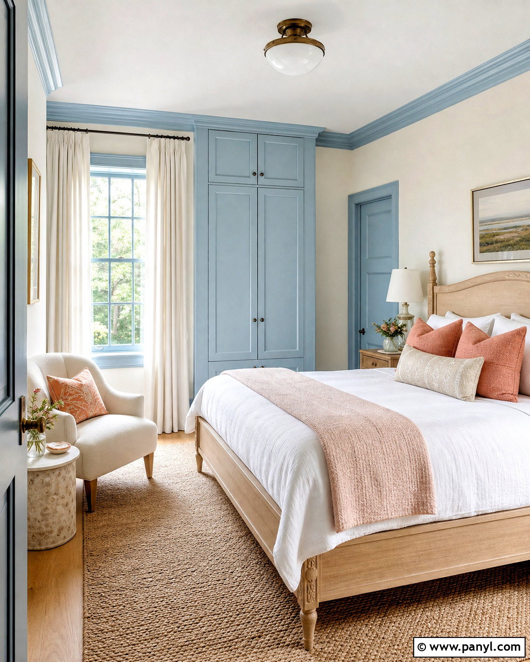 Powder Blue Trim - 20 trim colors interior ideas