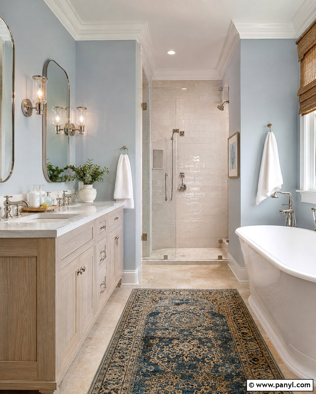 Powder Blue Wall Color - 20 Evergreen Wall Color Ideas