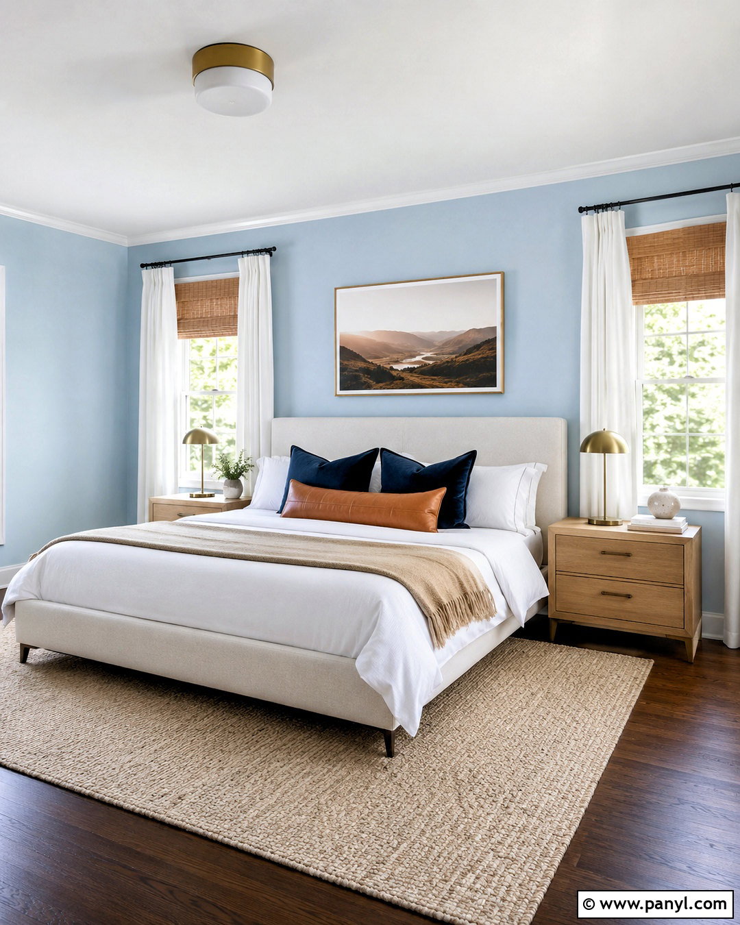 Powder Blue Walls With Dark Wood Floors - 35 wall colors for dark wood floors