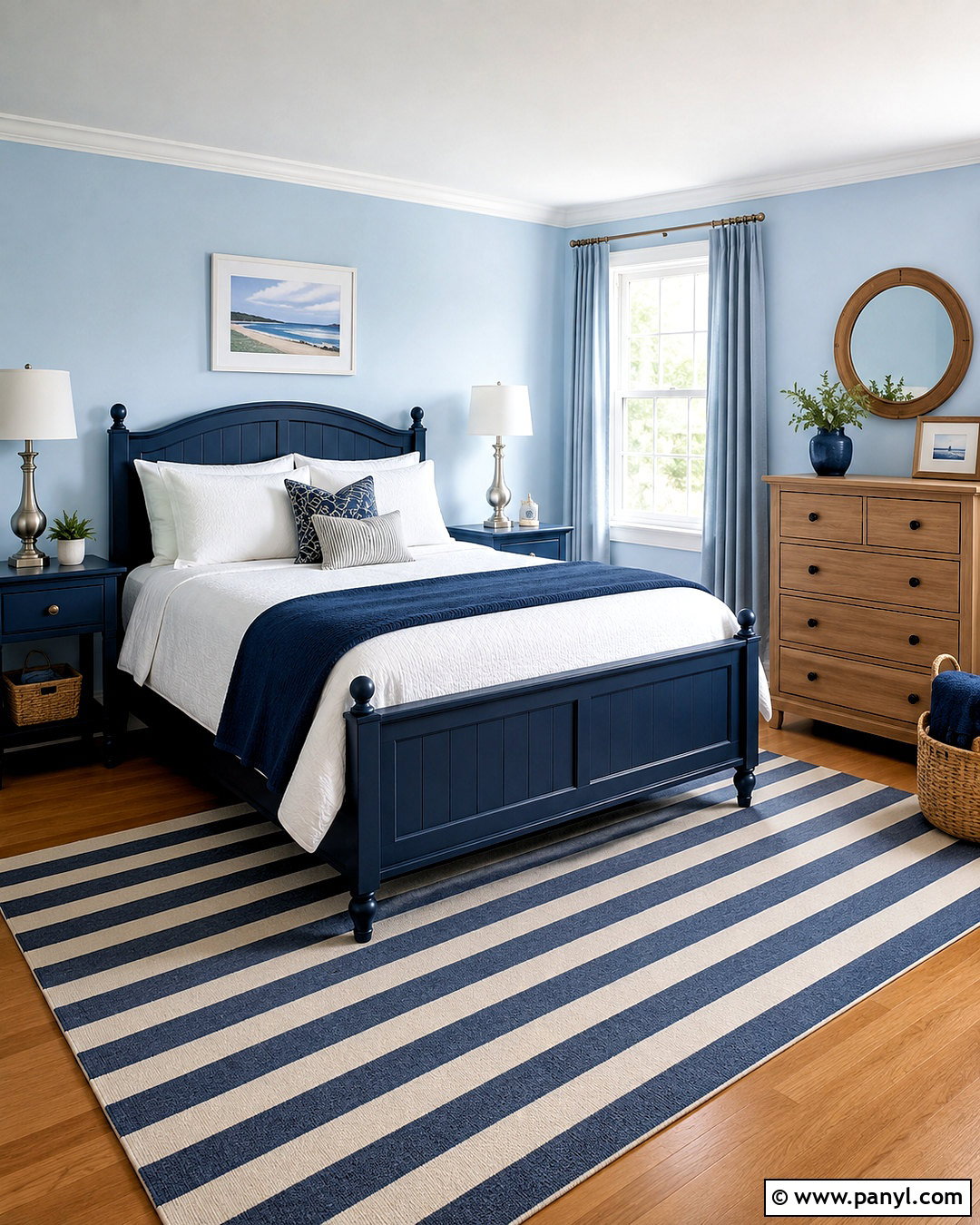 Powder Blue Walls With Navy Blue - 20 Wall Colors That Go With Navy Blue Ideas
