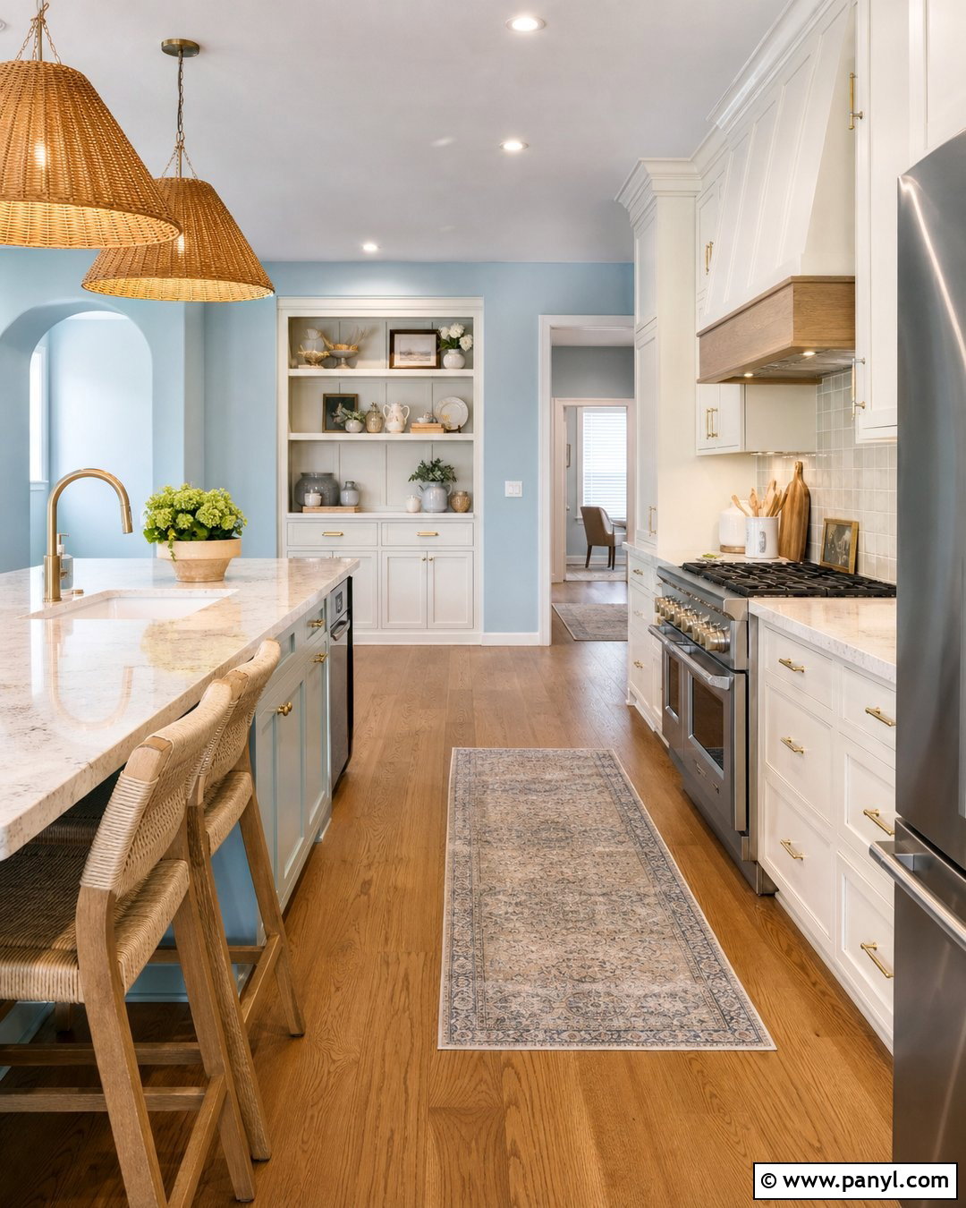 Powder Blue Walls With Warm White Cabinets - 20 Light Blue Walls White Cabinets