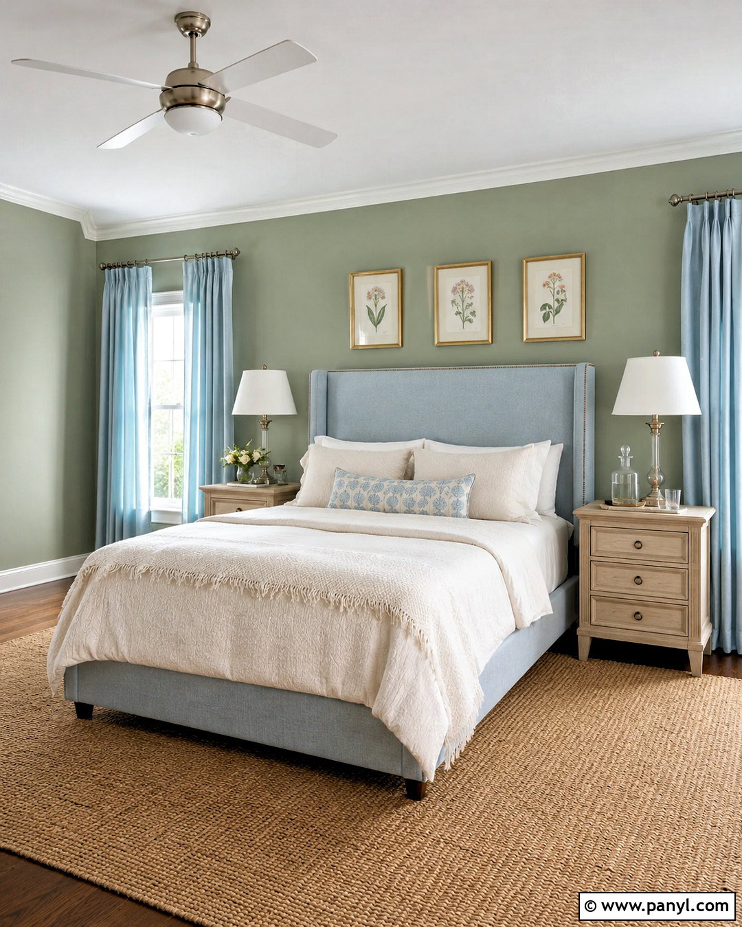 Powder Blue With Green Walls - 20 What Colour Goes With Green Walls