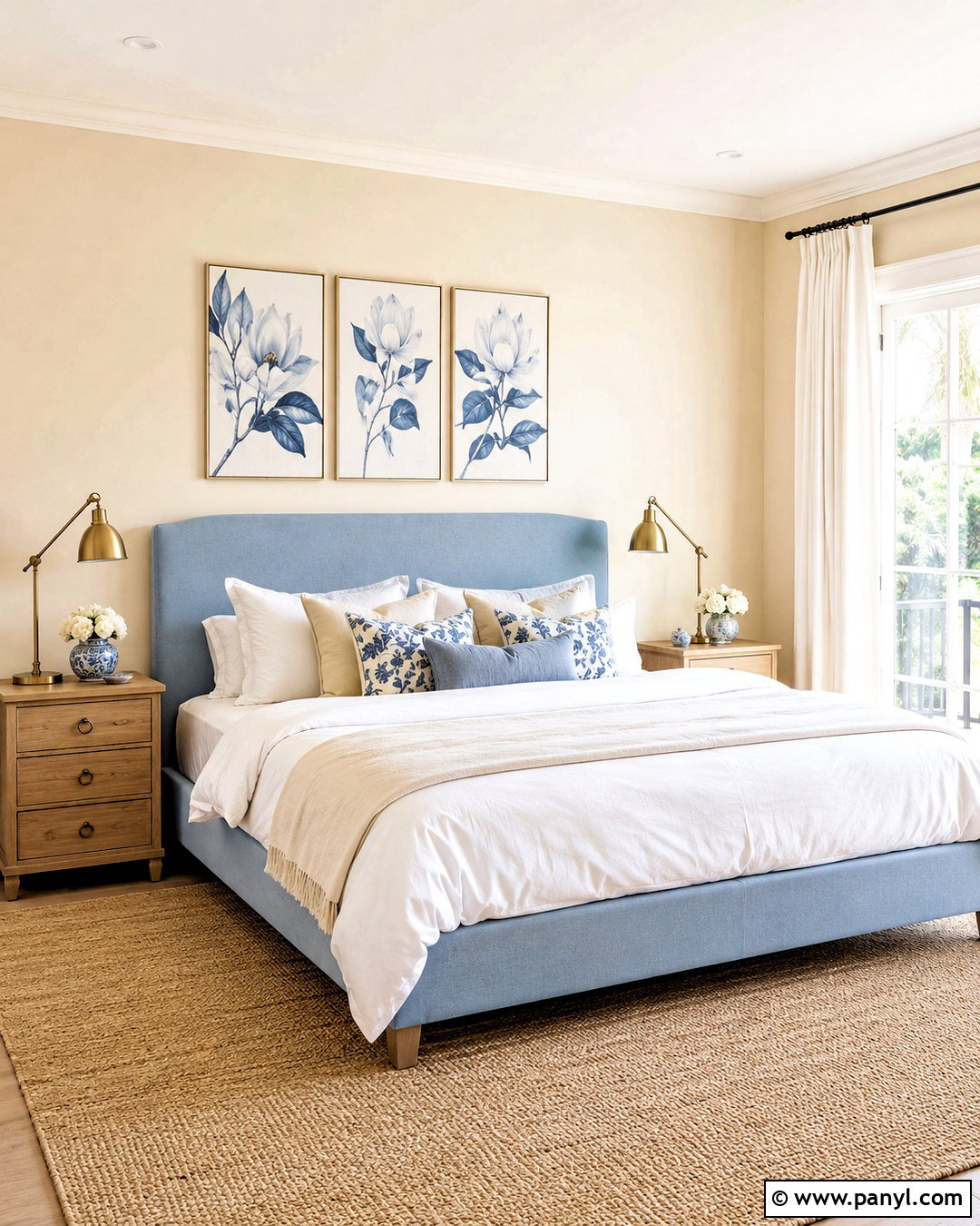 Powder Blue With Magnolia Walls - 20 What Colour Goes With Magnolia Walls