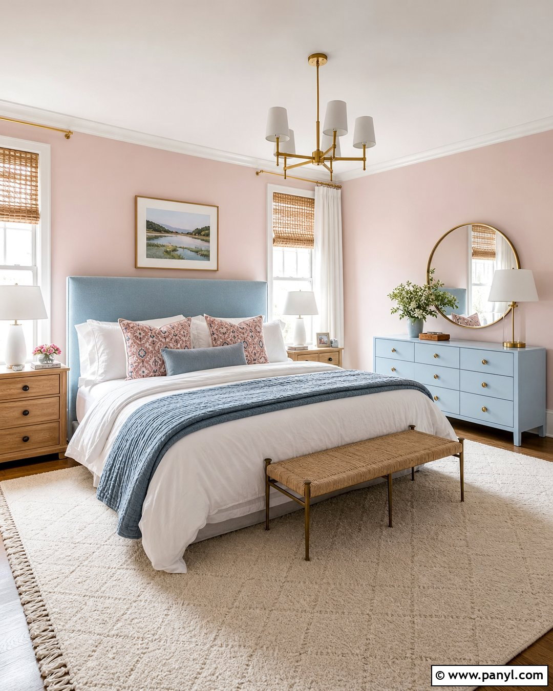 Powder Blue With Pink Walls - 20 Colours That Go With Pink Walls