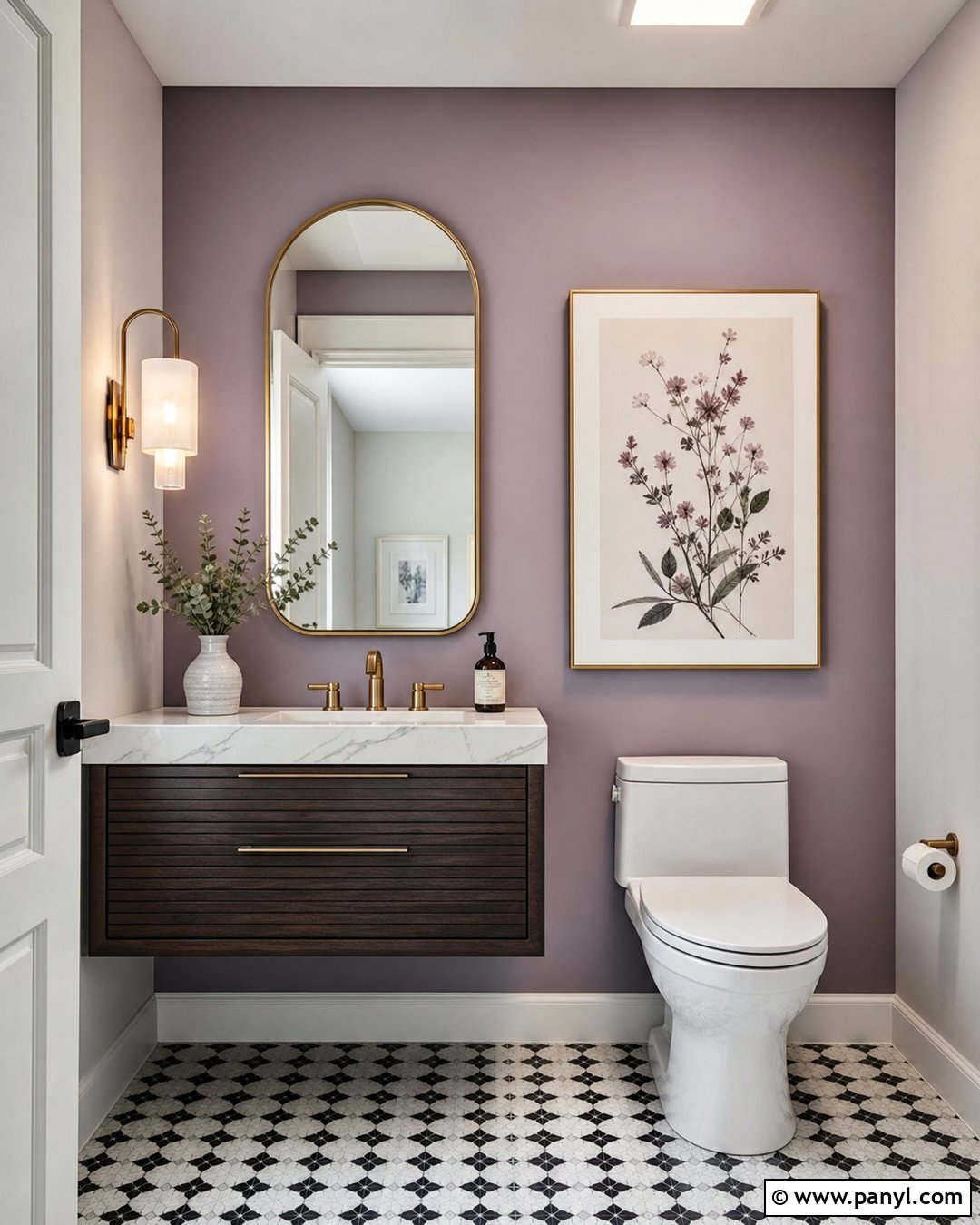 Powder Room Lavender Accent Wall - 30 Lavender Accent Wall Ideas