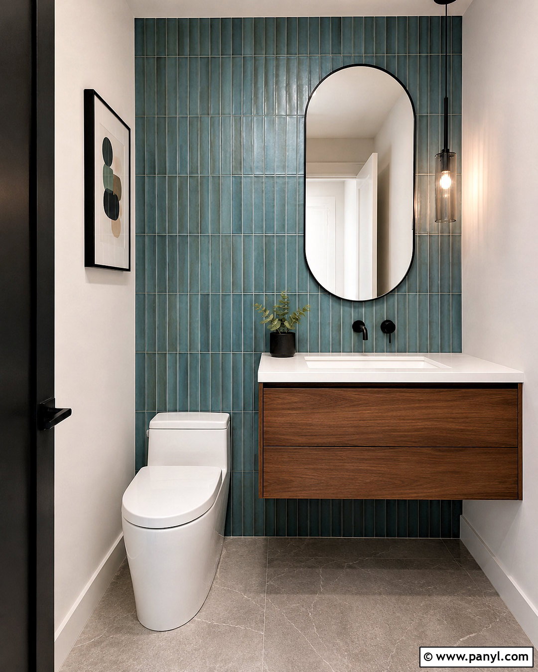 Powder Room With Floating Vanity - 20 powder room inspiration ideas