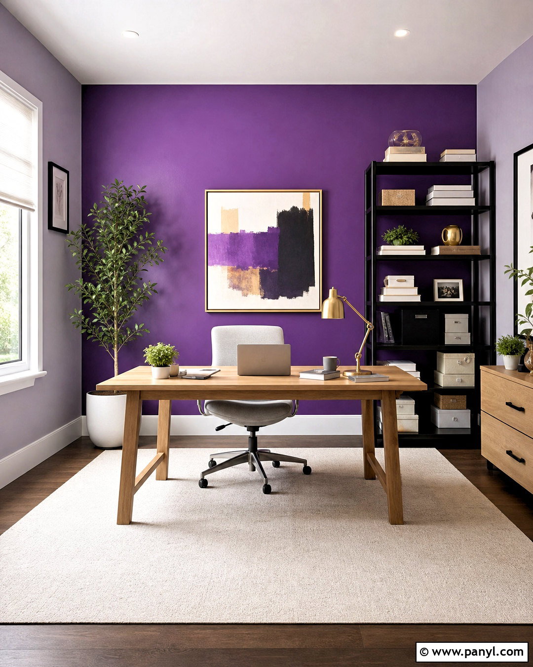 Pressed Violet Purple Home Office - 20 royal purple paint colors