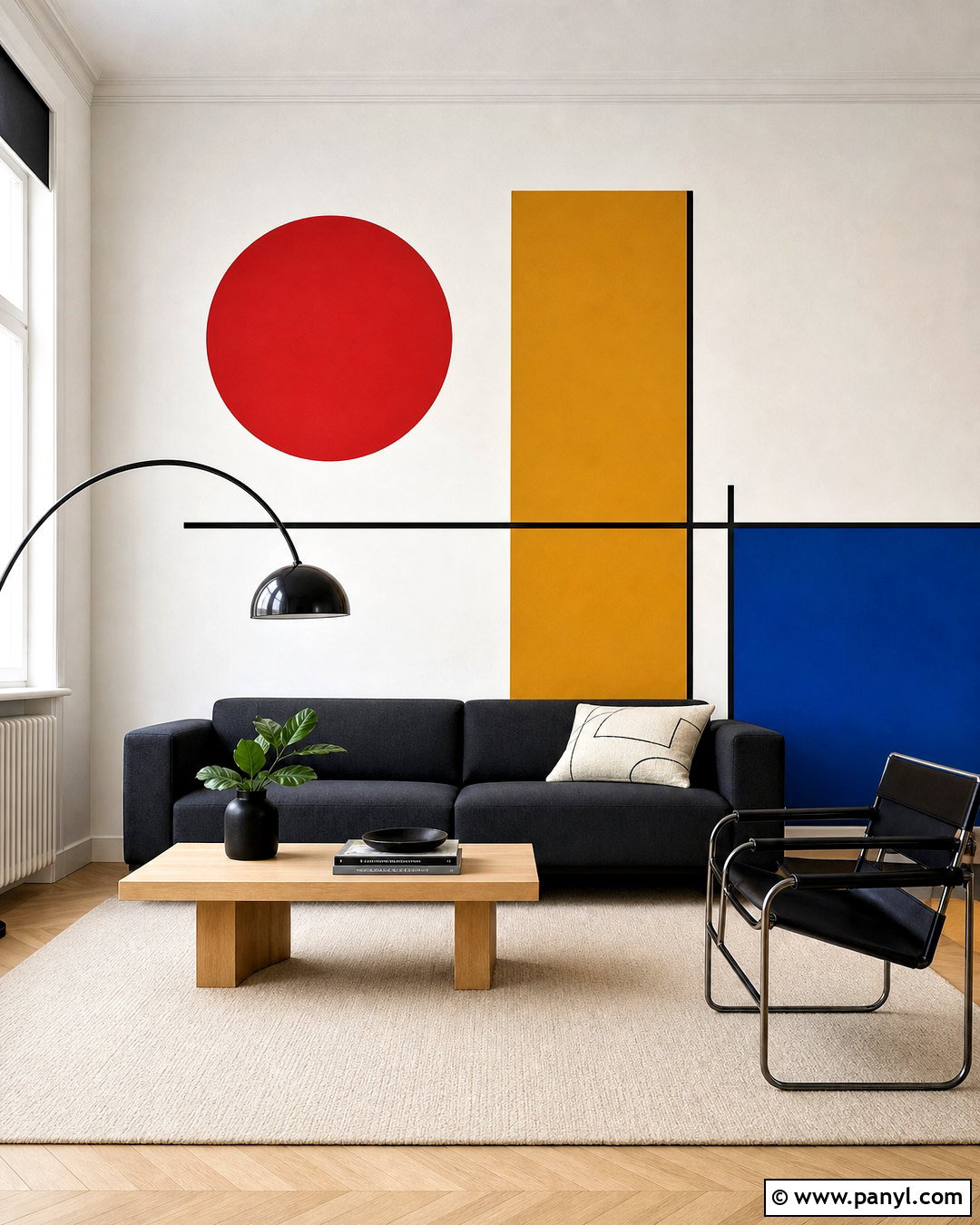 Primary Color Geometric Wall - 20 geometric wall paint ideas