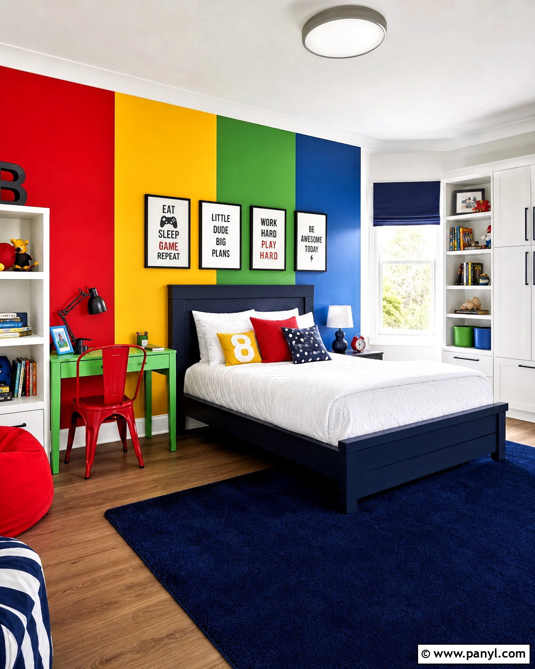 Primary Color Rainbow Boys Room - 20 rainbow boys room ideas