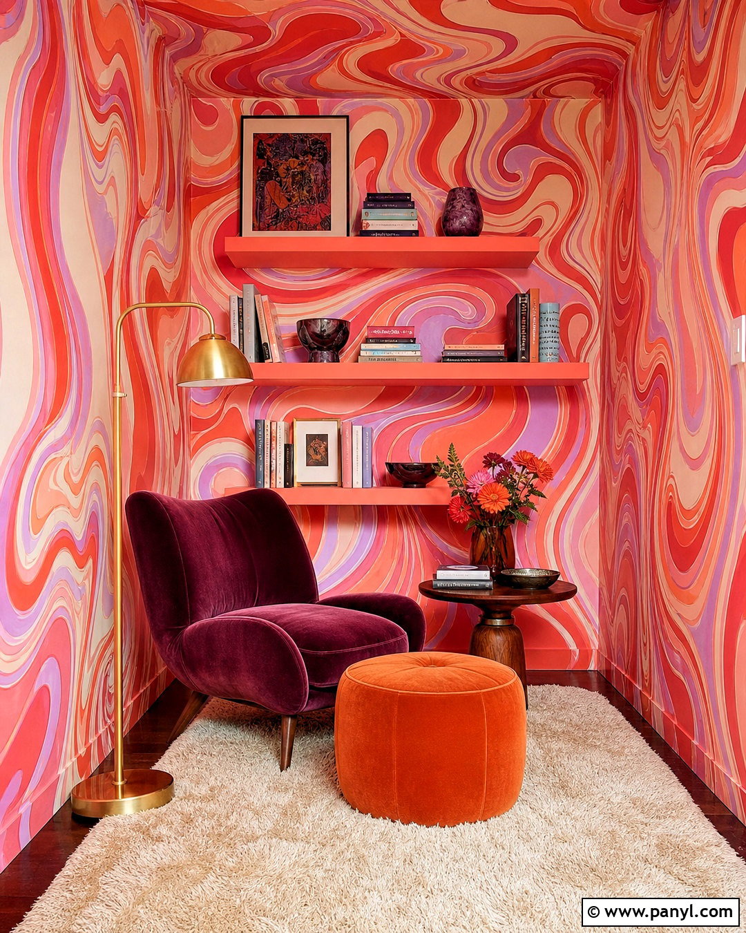 20 Funky Red Wallpaper Ideas for Bold, Eclectic Interiors
