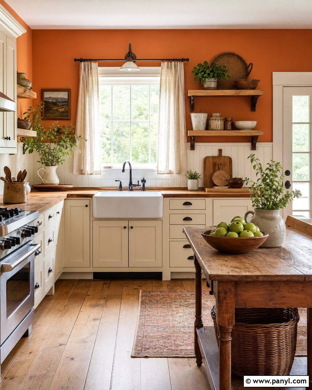 Pumpkin Orange Farmhouse Kitchen Walls - 20 Orange Wall Paint Ideas Kitchen Ideas