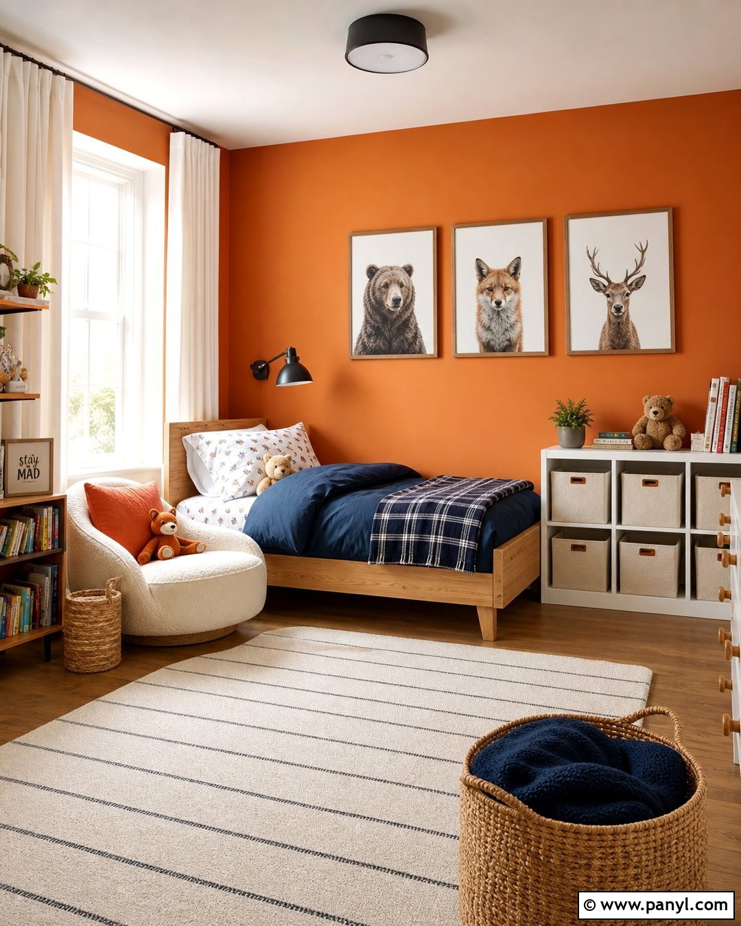 Pumpkin Orange Kids Room - 30 Orange Wall Color Ideas