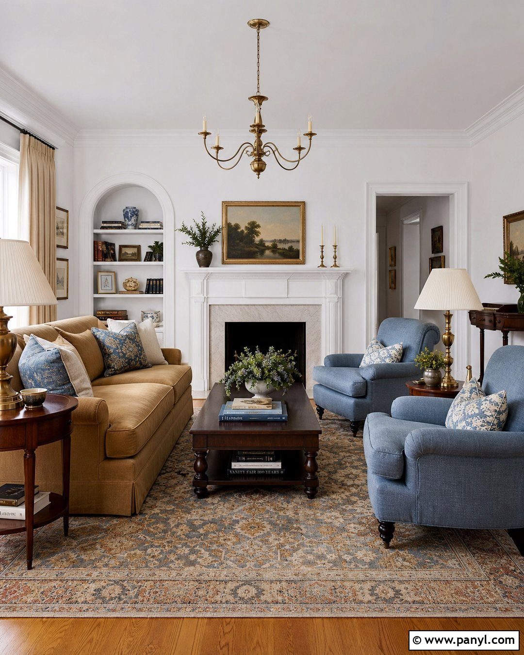 Pure White Traditional Living Room - 30 Pure White Sherwin Williams Walls