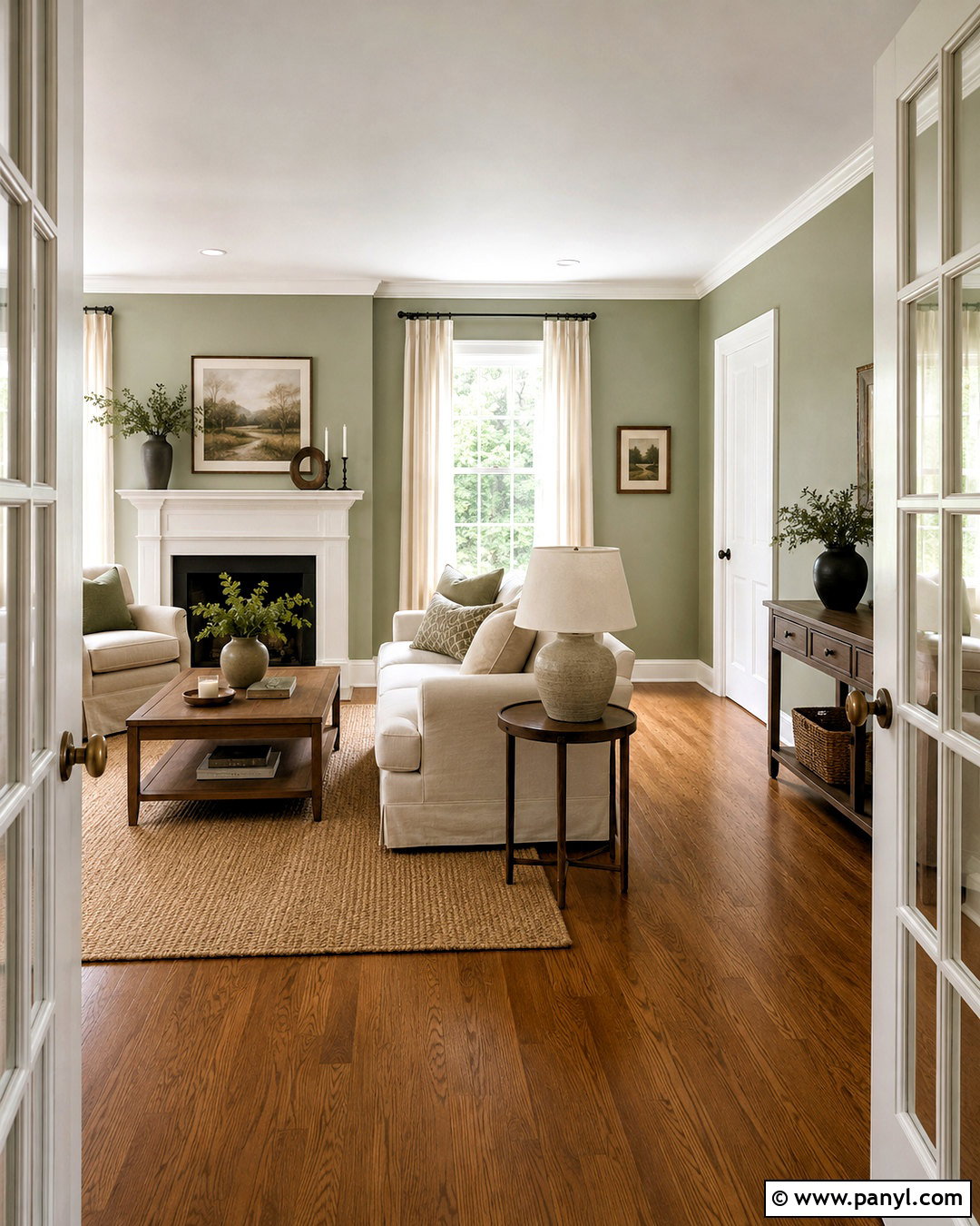 Pure White Trim With Sage Green Walls - 20 best white trim paint color ideas